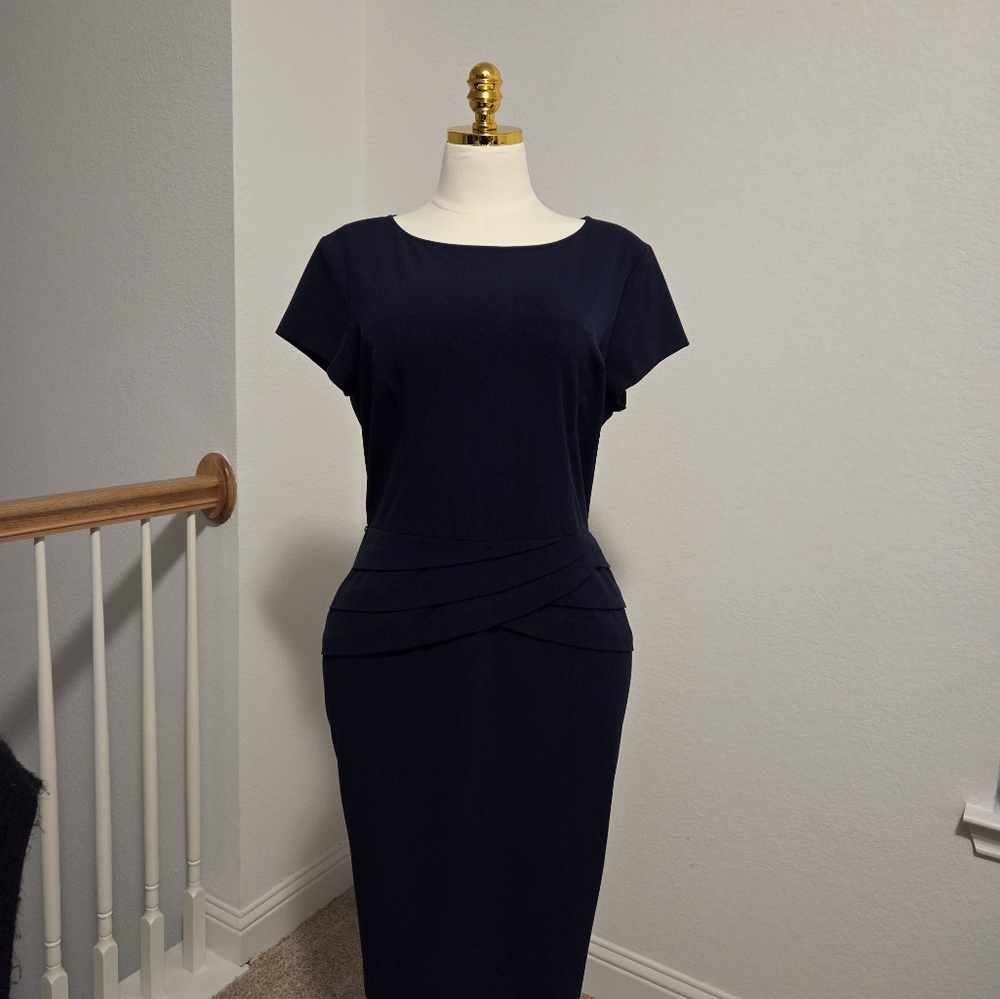 Elegant Navy Blue Women's Dress